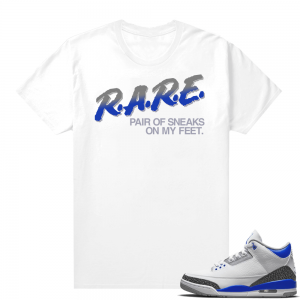 Racer Blue 3s Jordan Sneaker Tees Rare Pair