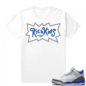 Racer Blue 3s Jordan Sneaker Tees Rich Kids