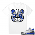 Racer Blue 3s Jordan Sneaker Tees SZY Heart Break Bear