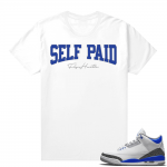 Racer Blue 3s Jordan Sneaker Tees Self Paid Fly Hustle