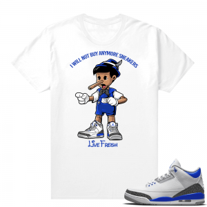 Racer Blue 3s Jordan Sneaker Tees Sneakerhead Pinocchio