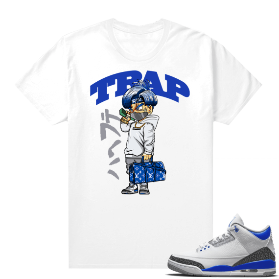 Racer Blue 3s Jordan Sneaker Tees Trap Trunks