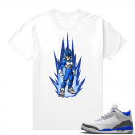 Racer Blue 3s Jordan Sneaker Tees Vegeta Blue God