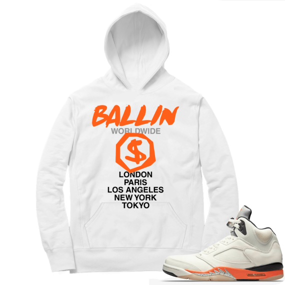 Shattered Backboard 5s Matching Hoodies White Ballin Worldwide