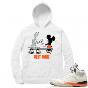 Shattered Backboard 5s Matching Hoodies White Best Buds