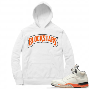 Shattered Backboard 5s Matching Hoodies White Blockstars