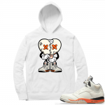 Shattered Backboard 5s Matching Hoodies White Broken Heart