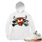 Shattered Backboard 5s Matching Hoodies White Bully Bones