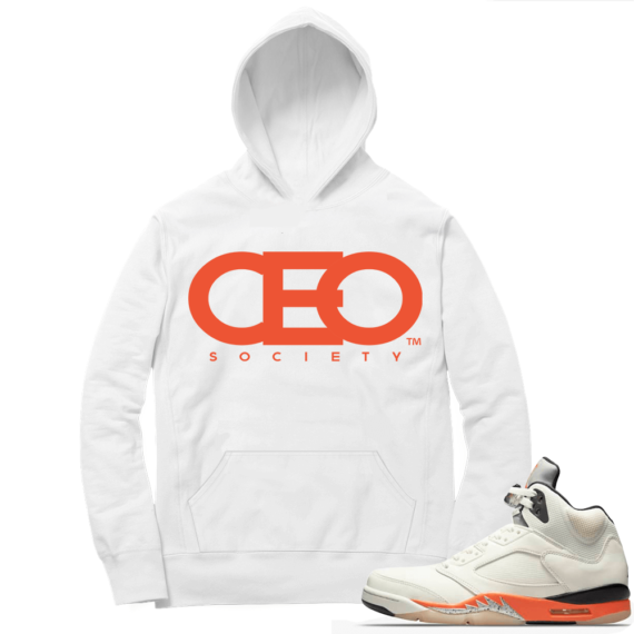 Shattered Backboard 5s Matching Hoodies White CEO Society