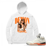 Shattered Backboard 5s Matching Hoodies White Demon Time