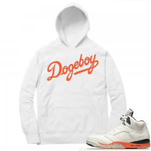 Shattered Backboard 5s Matching Hoodies White Dogecoin Dogeboy