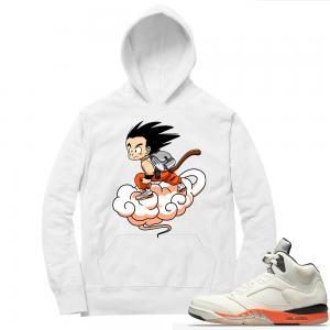 Shattered Backboard 5s Matching Hoodies White Fly Goku