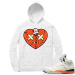 Shattered Backboard 5s Matching Hoodies White Heartbreak