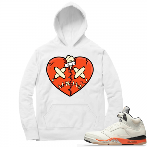 Shattered Backboard 5s Matching Hoodies White Heartbreak