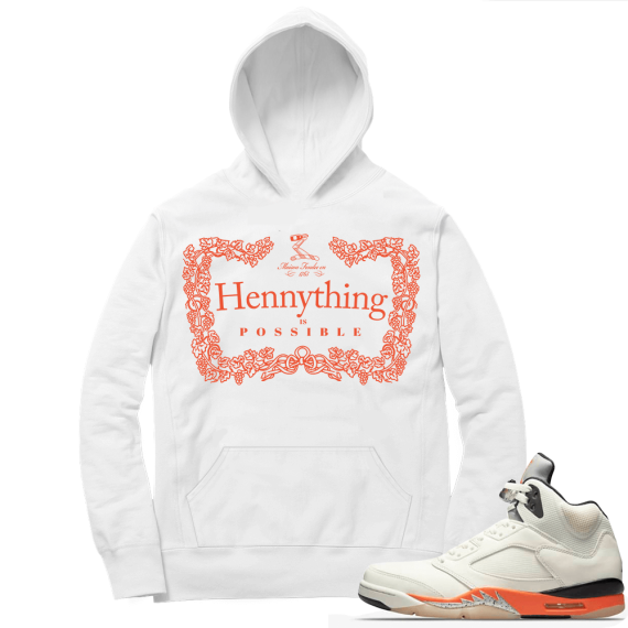 Shattered Backboard 5s Matching Hoodies White Hennything