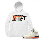 Shattered Backboard 5s Matching Hoodies White Hustle Letters