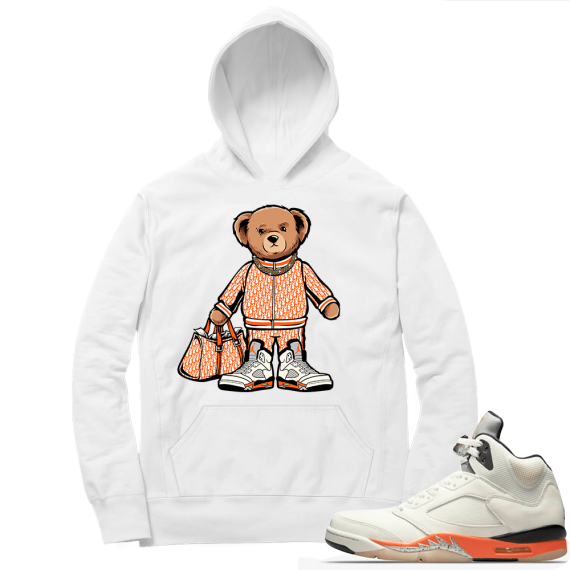 Shattered Backboard 5s Matching Hoodies White In My Bag Bear