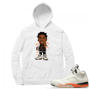 Shattered Backboard 5s Matching Hoodies White Kodak Glee