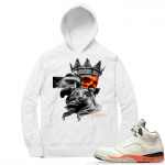 Shattered Backboard 5s Matching Hoodies White Marcello Gior Greek God Skull