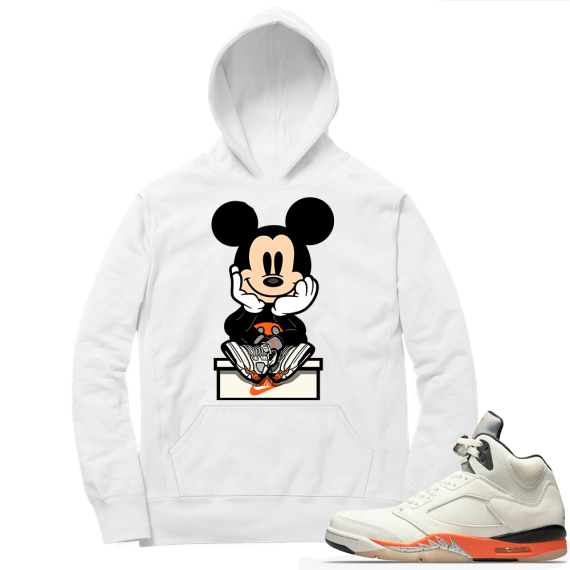 Shattered Backboard 5s Matching Hoodies White Mickey Sneaker Life