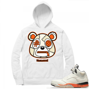 Shattered Backboard 5s Matching Hoodies White Bear