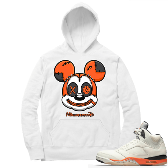 Shattered Backboard 5s Matching Hoodies White Mouse