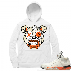 Shattered Backboard 5s Matching Hoodies White Puppy