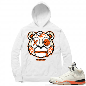 Shattered Backboard 5s Matching Hoodies White Tiger