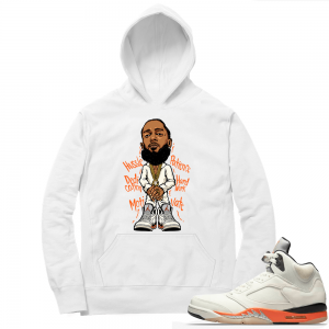 Shattered Backboard 5s Matching Hoodies White Nipsey Hussle