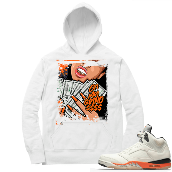 Shattered Backboard 5s Matching Hoodies White On My Grind