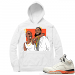 Shattered Backboard 5s Matching Hoodies White PAC and Nip