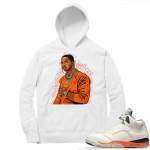 Shattered Backboard 5s Matching Hoodies White Pop Smoke Tribute