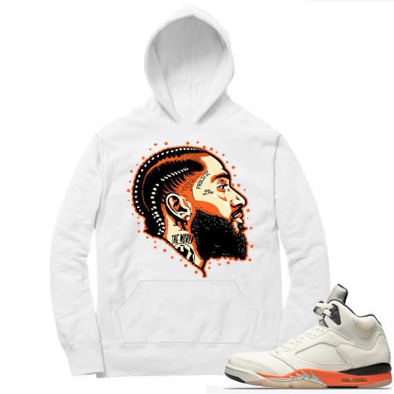 Shattered Backboard 5s Matching Hoodies White Prolific