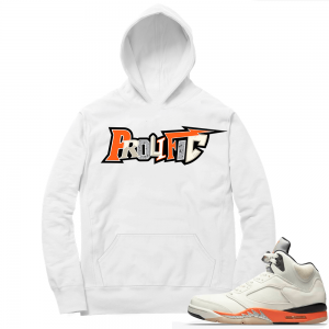 Shattered Backboard 5s Matching Hoodies White Prolific Letters