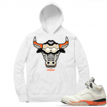 Shattered Backboard 5s Matching Hoodies White Rare Air Bull