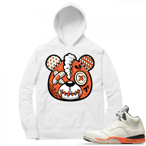 Shattered Backboard 5s Matching Hoodies White SZY Misfitz Heart Break Bear