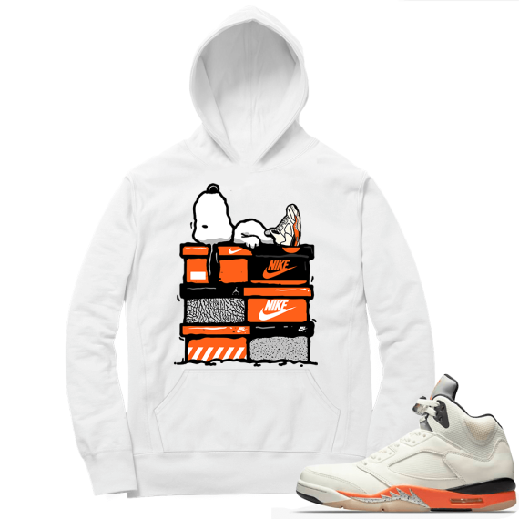 Shattered Backboard 5s Matching Hoodies White Sneakerhead Snoopy