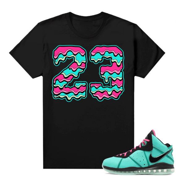 South Beach Lebron 8 Sneaker tees match Black 23 Drip