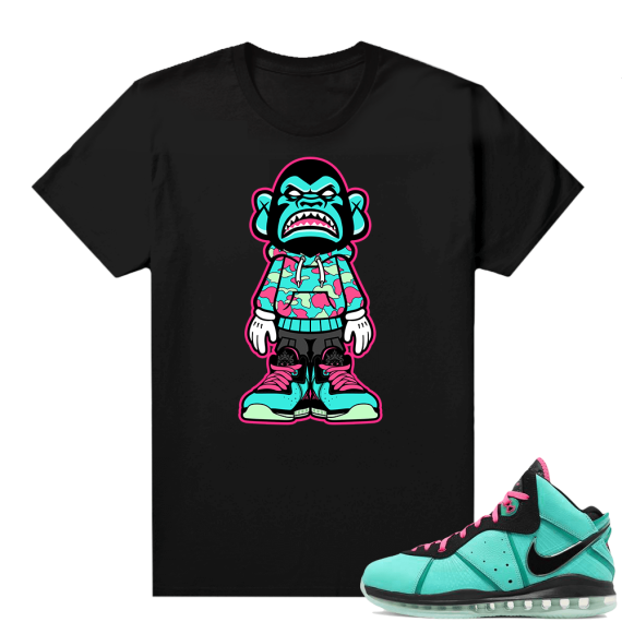 South Beach Lebron 8 Sneaker tees match Black A Drippin Ape