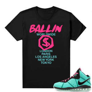 South Beach Lebron 8 Sneaker tees match Black Ballin Worldwide