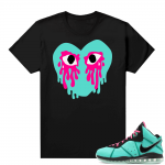 South Beach Lebron 8 Sneaker tees match Black Crying Heart V2