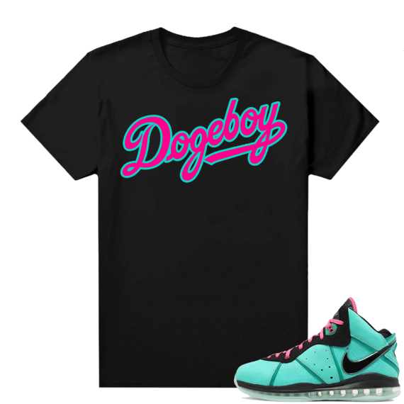 South Beach Lebron 8 Sneaker tees match Black Dogecoin Dogeboy