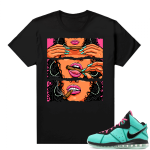 South Beach Lebron 8 Sneaker tees match Black Get Lit