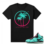 South Beach Lebron 8 Sneaker tees match Black Live Fresh Palm Logo