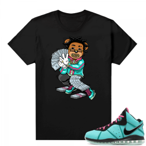 South Beach Lebron 8 Sneaker tees match Black Money Flex