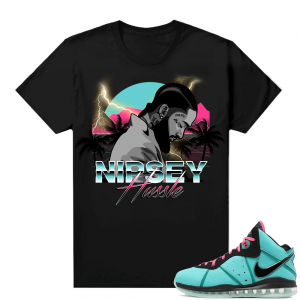 South Beach Lebron 8 Sneaker tees match Black Nipsey Hussle