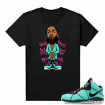 South Beach Lebron 8 Sneaker tees match Black Nipsey Hussle Toon