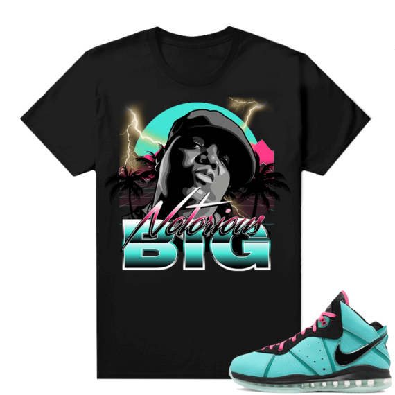 South Beach Lebron 8 Sneaker tees match Black Notorious