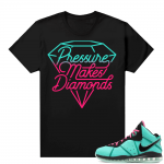 South Beach Lebron 8 Sneaker tees match Black Pressure Makes Diamonds