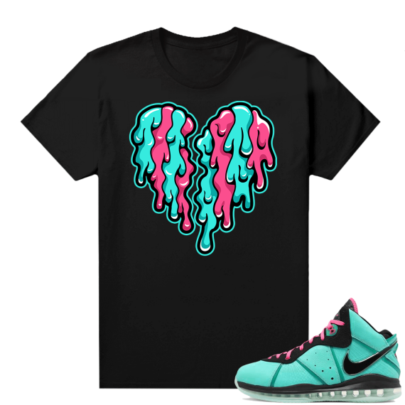 South Beach Lebron 8 Sneaker tees match Broken Heart Drip